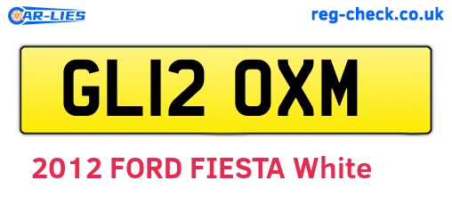 GL12OXM are the vehicle registration plates.