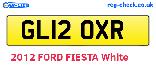 GL12OXR are the vehicle registration plates.