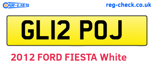 GL12POJ are the vehicle registration plates.