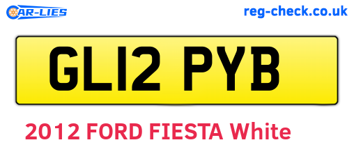 GL12PYB are the vehicle registration plates.