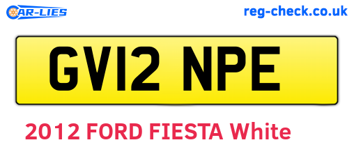 GV12NPE are the vehicle registration plates.
