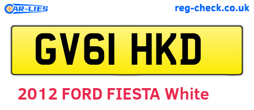 GV61HKD are the vehicle registration plates.