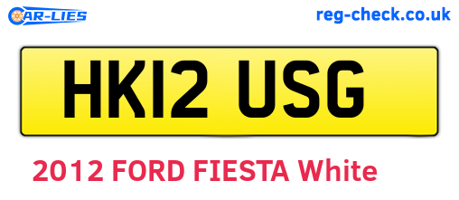 HK12USG are the vehicle registration plates.