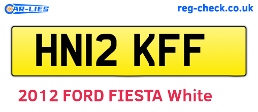 HN12KFF are the vehicle registration plates.