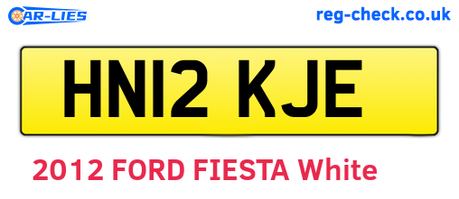 HN12KJE are the vehicle registration plates.