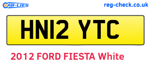 HN12YTC are the vehicle registration plates.