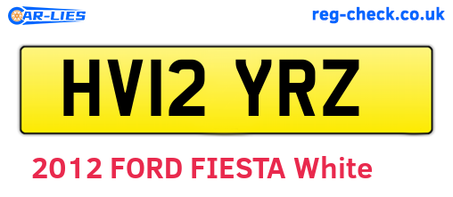 HV12YRZ are the vehicle registration plates.