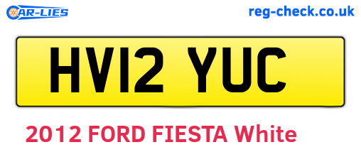 HV12YUC are the vehicle registration plates.