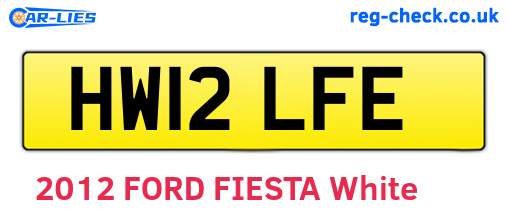 HW12LFE are the vehicle registration plates.