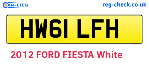 HW61LFH are the vehicle registration plates.