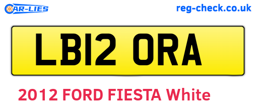 LB12ORA are the vehicle registration plates.