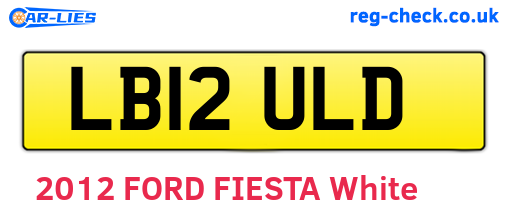 LB12ULD are the vehicle registration plates.