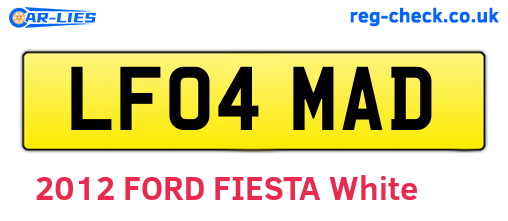 LF04MAD are the vehicle registration plates.