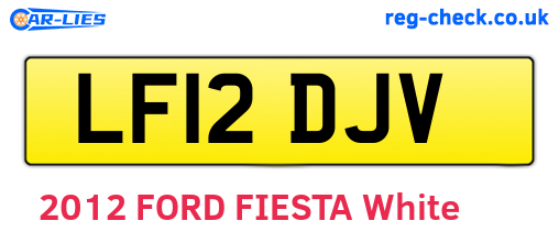LF12DJV are the vehicle registration plates.