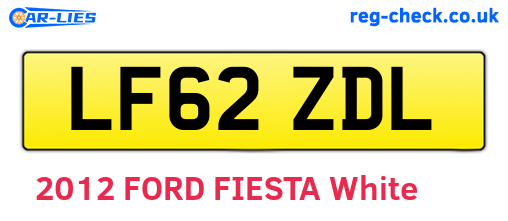 LF62ZDL are the vehicle registration plates.