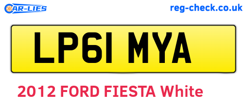 LP61MYA are the vehicle registration plates.