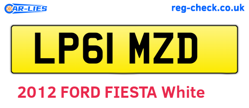 LP61MZD are the vehicle registration plates.