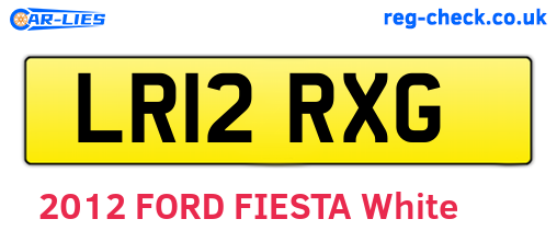 LR12RXG are the vehicle registration plates.