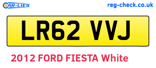 LR62VVJ are the vehicle registration plates.
