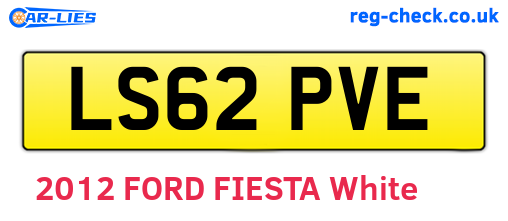 LS62PVE are the vehicle registration plates.