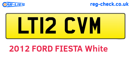 LT12CVM are the vehicle registration plates.