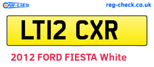 LT12CXR are the vehicle registration plates.