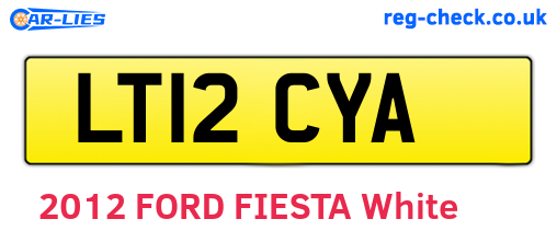 LT12CYA are the vehicle registration plates.