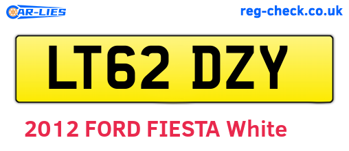 LT62DZY are the vehicle registration plates.