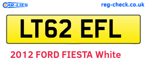 LT62EFL are the vehicle registration plates.