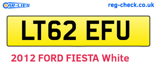 LT62EFU are the vehicle registration plates.
