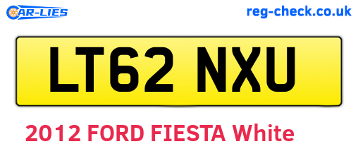 LT62NXU are the vehicle registration plates.