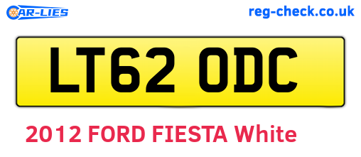LT62ODC are the vehicle registration plates.