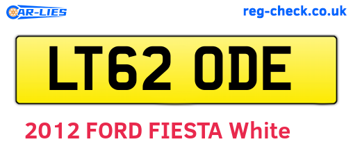 LT62ODE are the vehicle registration plates.