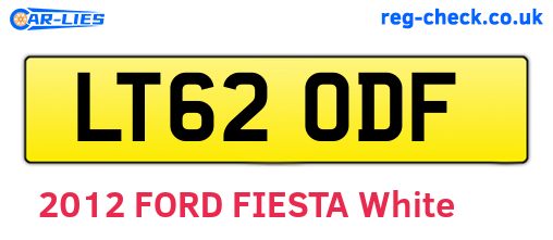 LT62ODF are the vehicle registration plates.