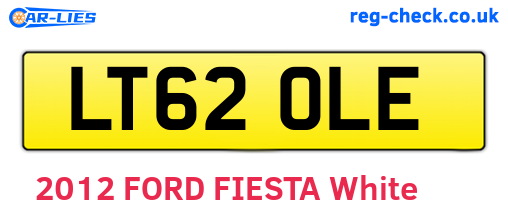 LT62OLE are the vehicle registration plates.