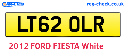 LT62OLR are the vehicle registration plates.