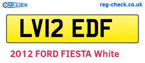 LV12EDF are the vehicle registration plates.