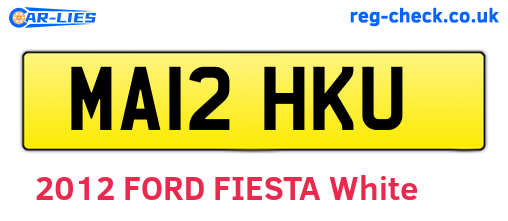 MA12HKU are the vehicle registration plates.