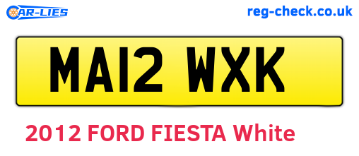 MA12WXK are the vehicle registration plates.