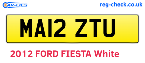 MA12ZTU are the vehicle registration plates.