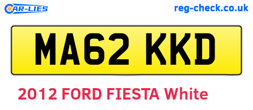 MA62KKD are the vehicle registration plates.