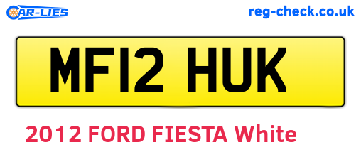 MF12HUK are the vehicle registration plates.