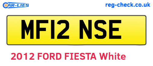 MF12NSE are the vehicle registration plates.