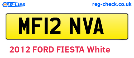 MF12NVA are the vehicle registration plates.