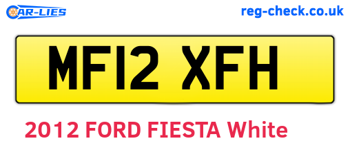 MF12XFH are the vehicle registration plates.
