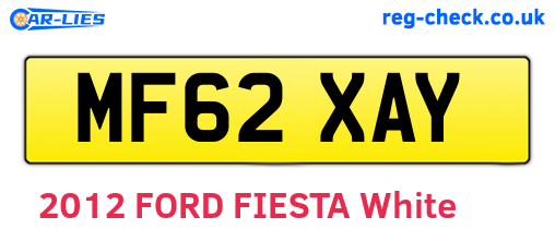 MF62XAY are the vehicle registration plates.