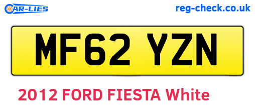 MF62YZN are the vehicle registration plates.