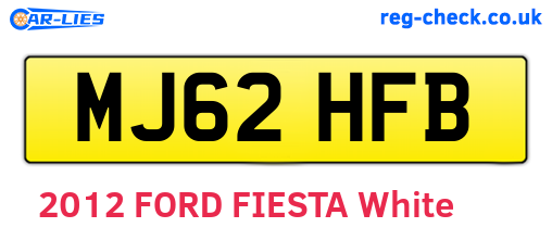 MJ62HFB are the vehicle registration plates.