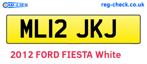 ML12JKJ are the vehicle registration plates.