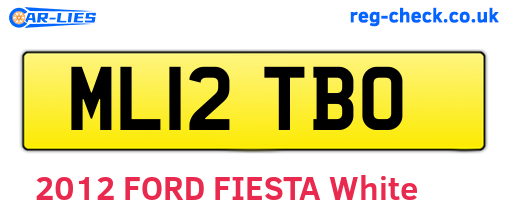 ML12TBO are the vehicle registration plates.